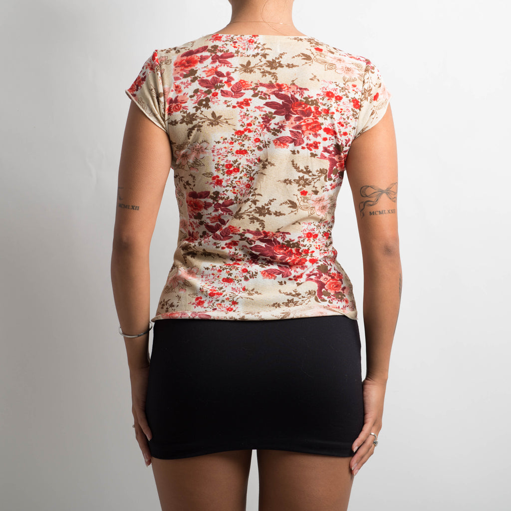 FLORAL MESH TOP