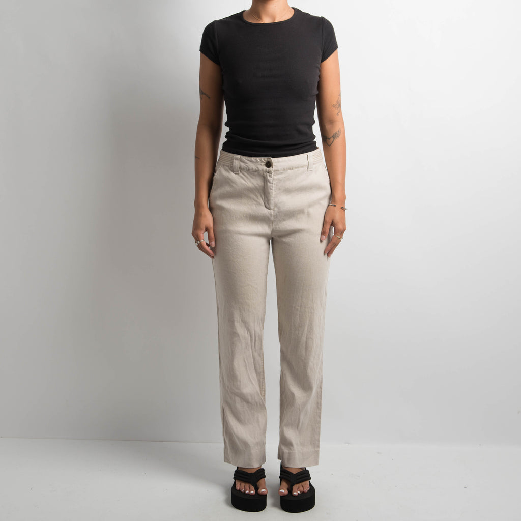 CREAM LINEN PANTS