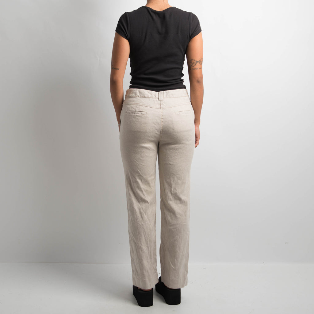 CREAM LINEN PANTS