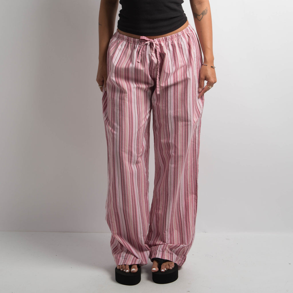 PINK STRIPE DRAWSTRING PANTS