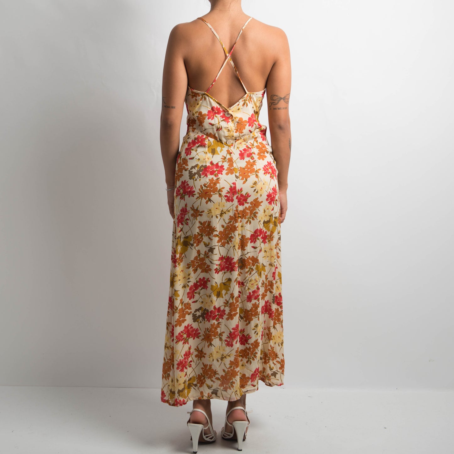 SILK FLORAL DRESS