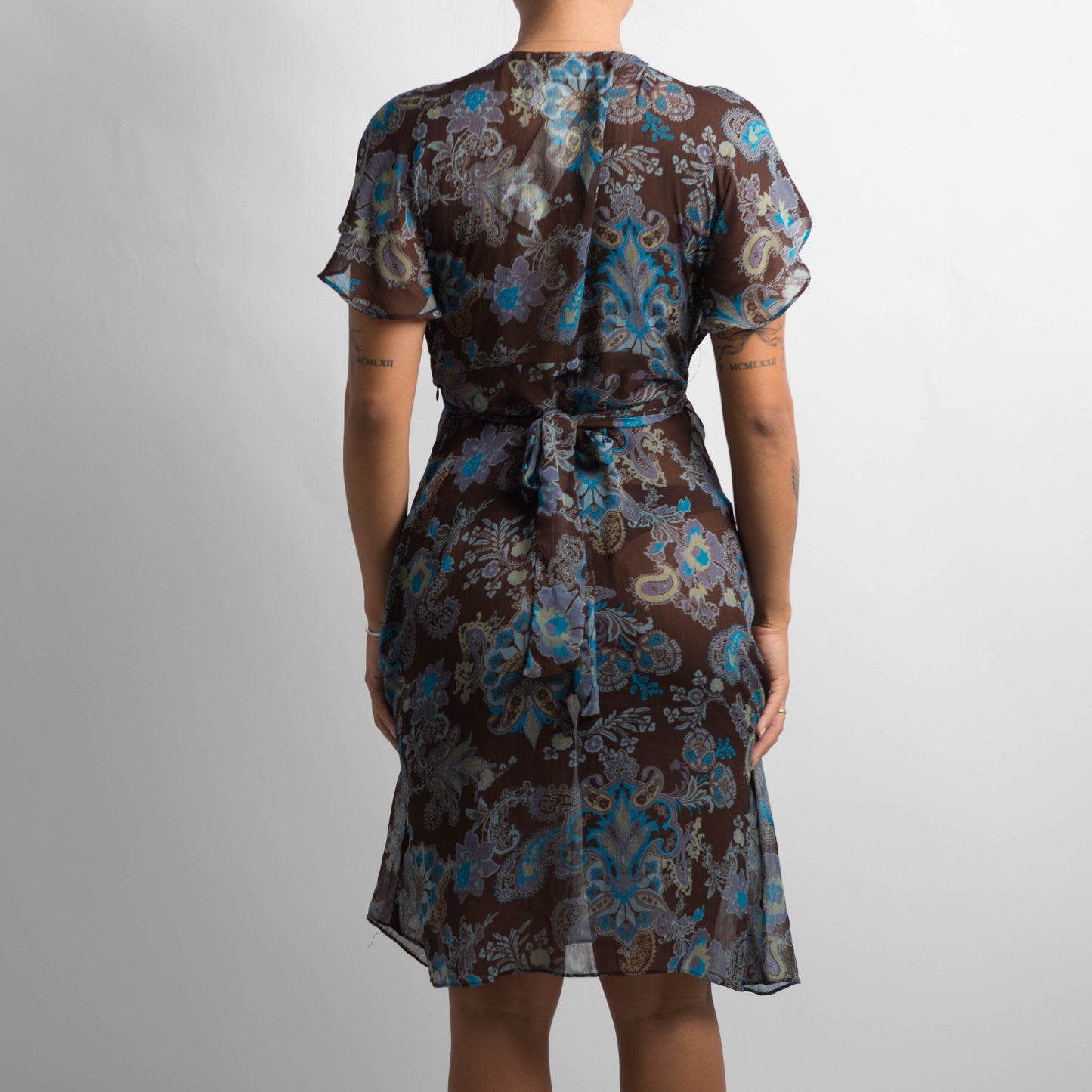 BROWN PAISLEY DRESS
