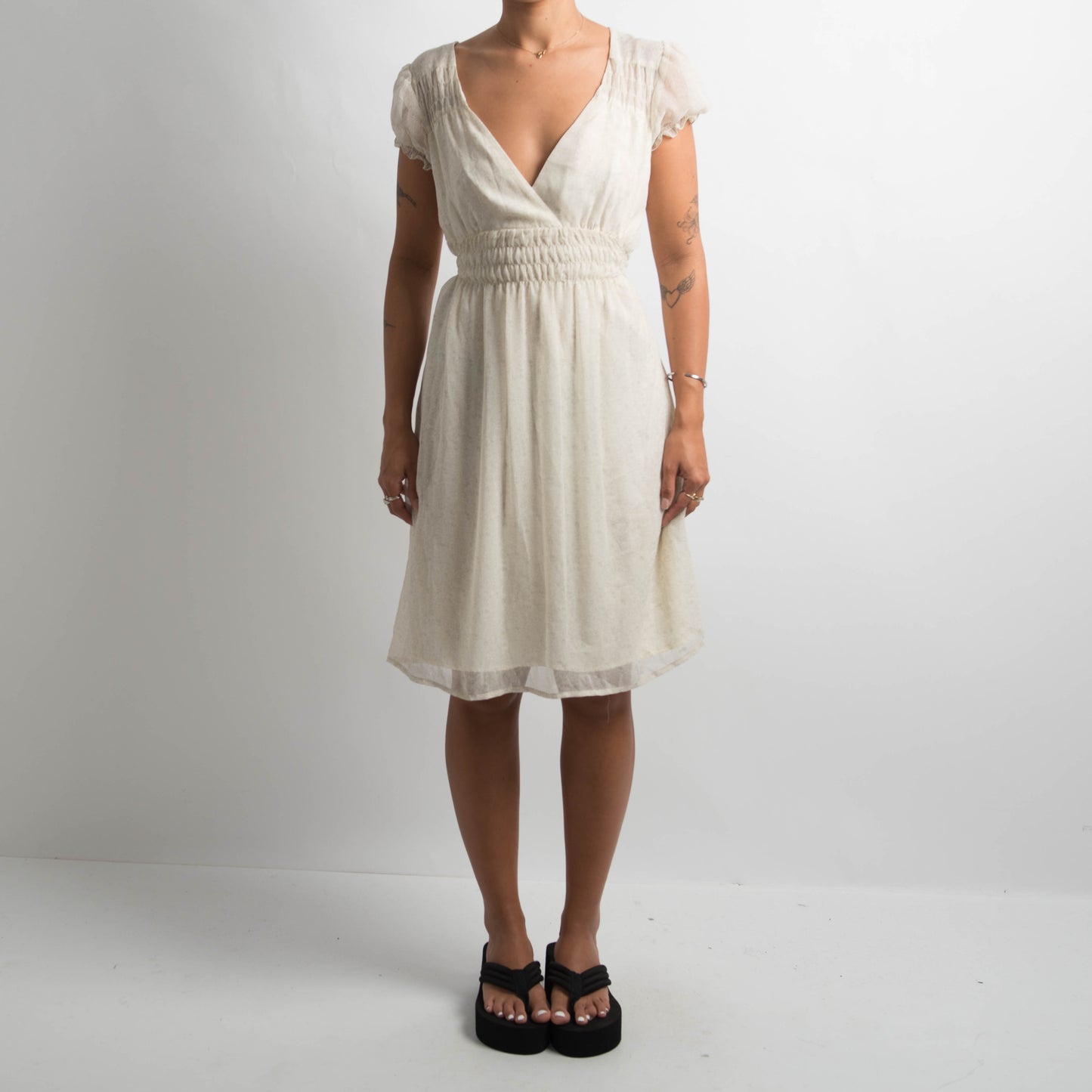 CREAM FLORAL DRESS