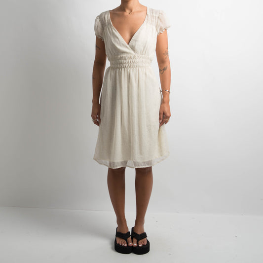 CREAM FLORAL DRESS