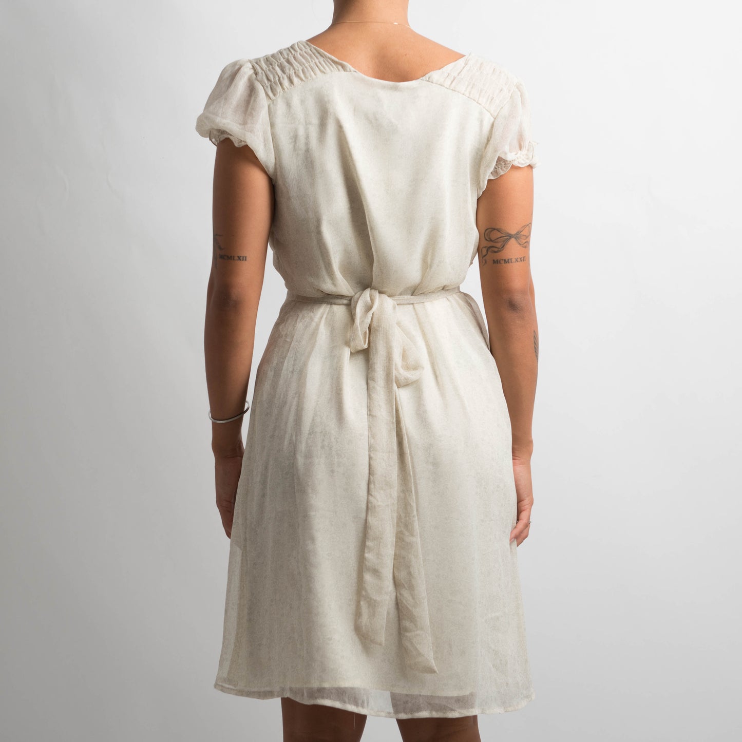 CREAM FLORAL DRESS