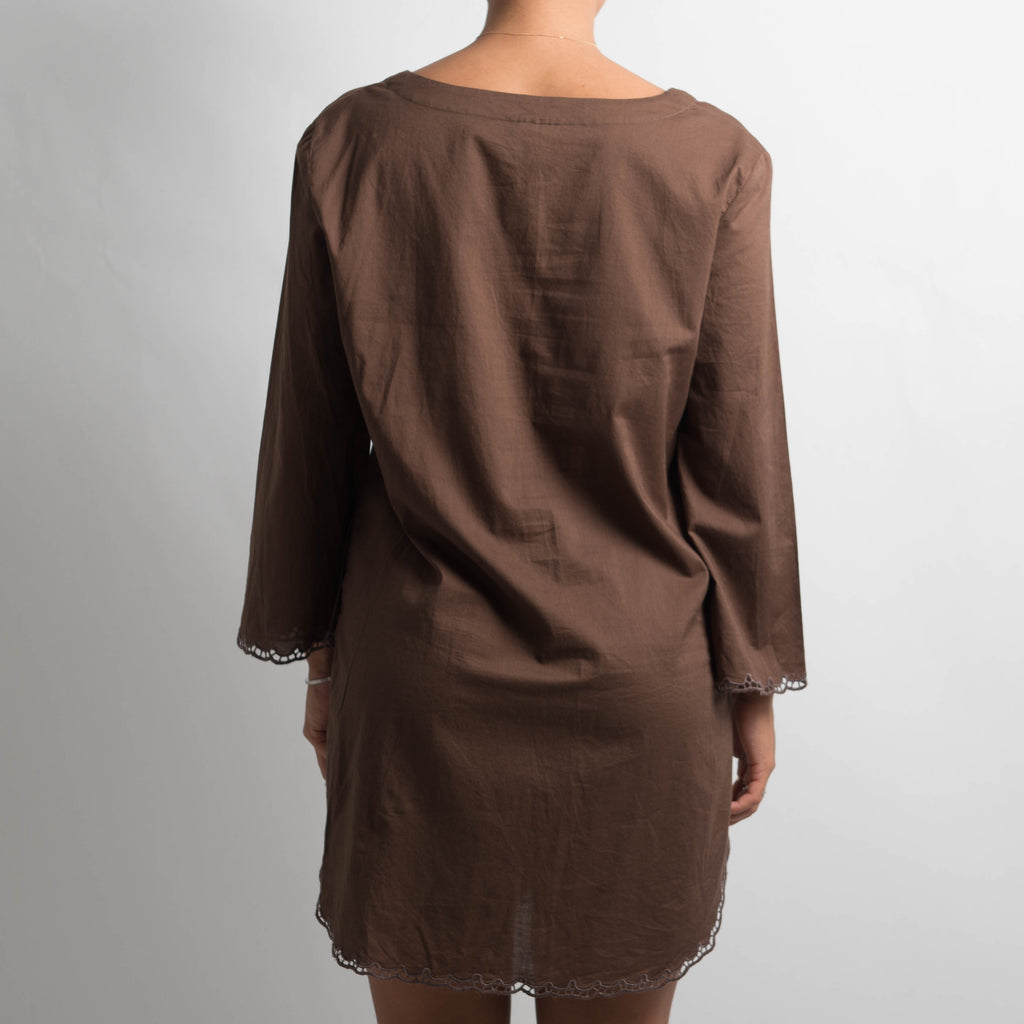 BROWN COTTON KAFTAN