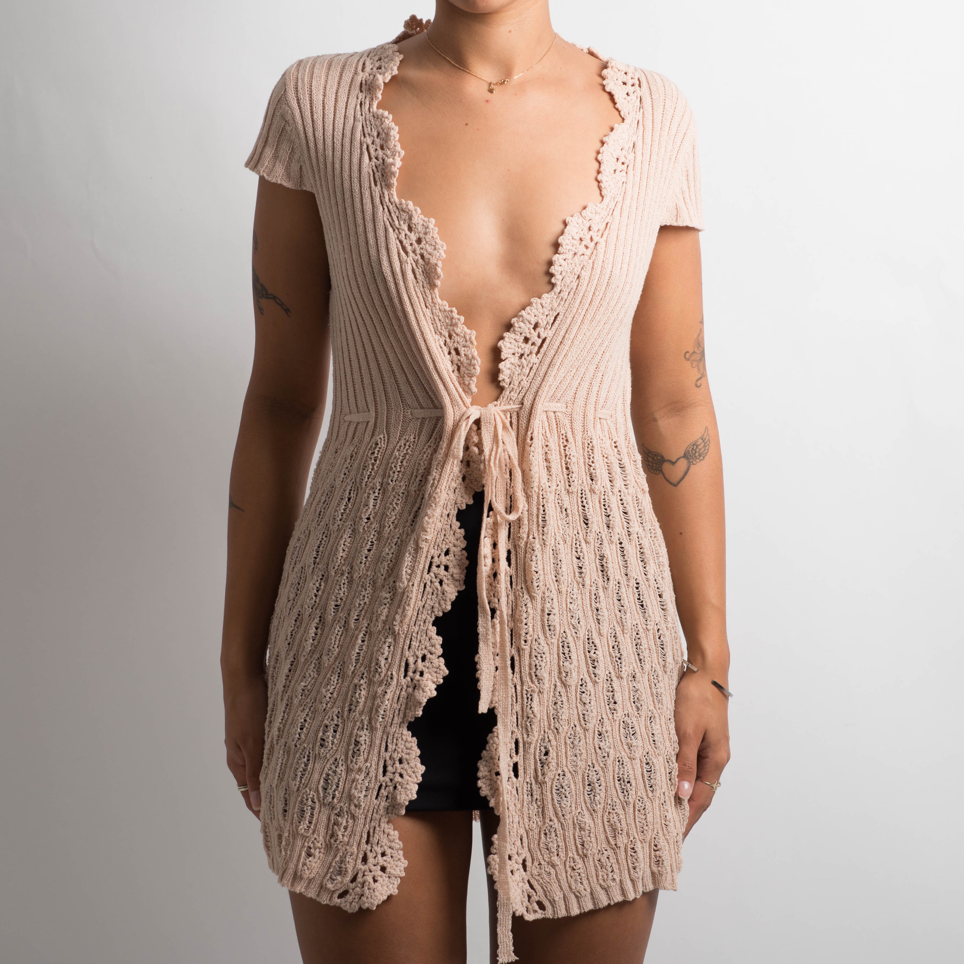 CROCHET LONGLINE TOP