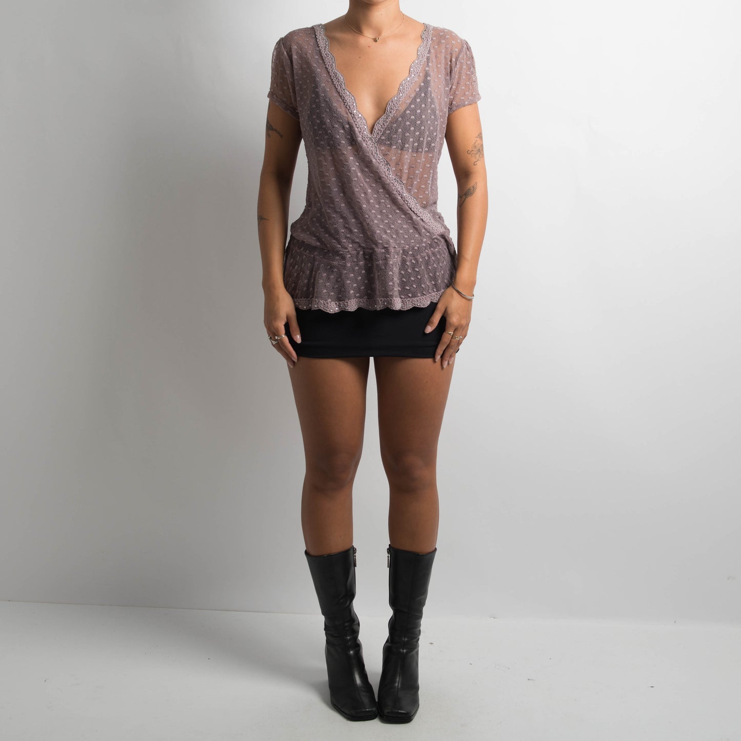 PURPLE MESH TOP