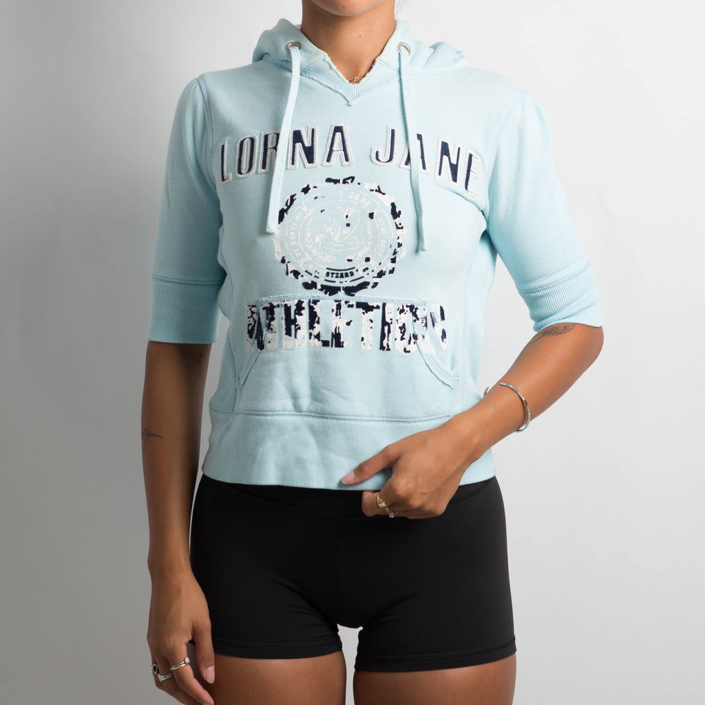 BLUE 1/2 SLEEVE HOODIE