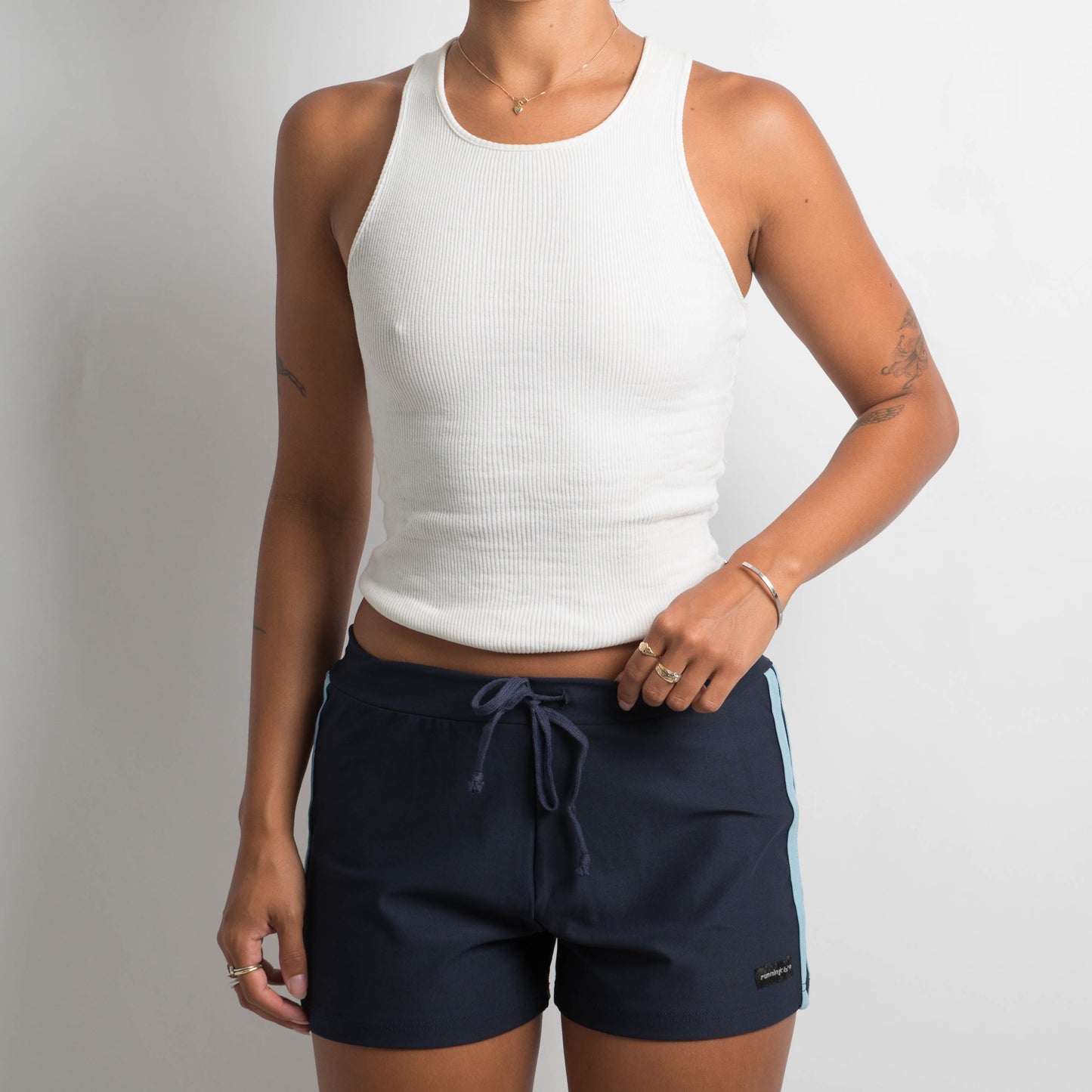 NAVY DRAWSTRING SHORTS