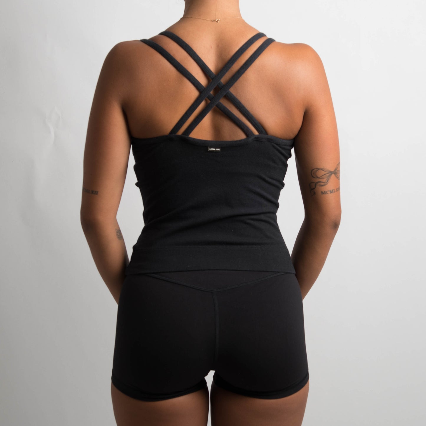 BLACK STRAPPY TANK TOP