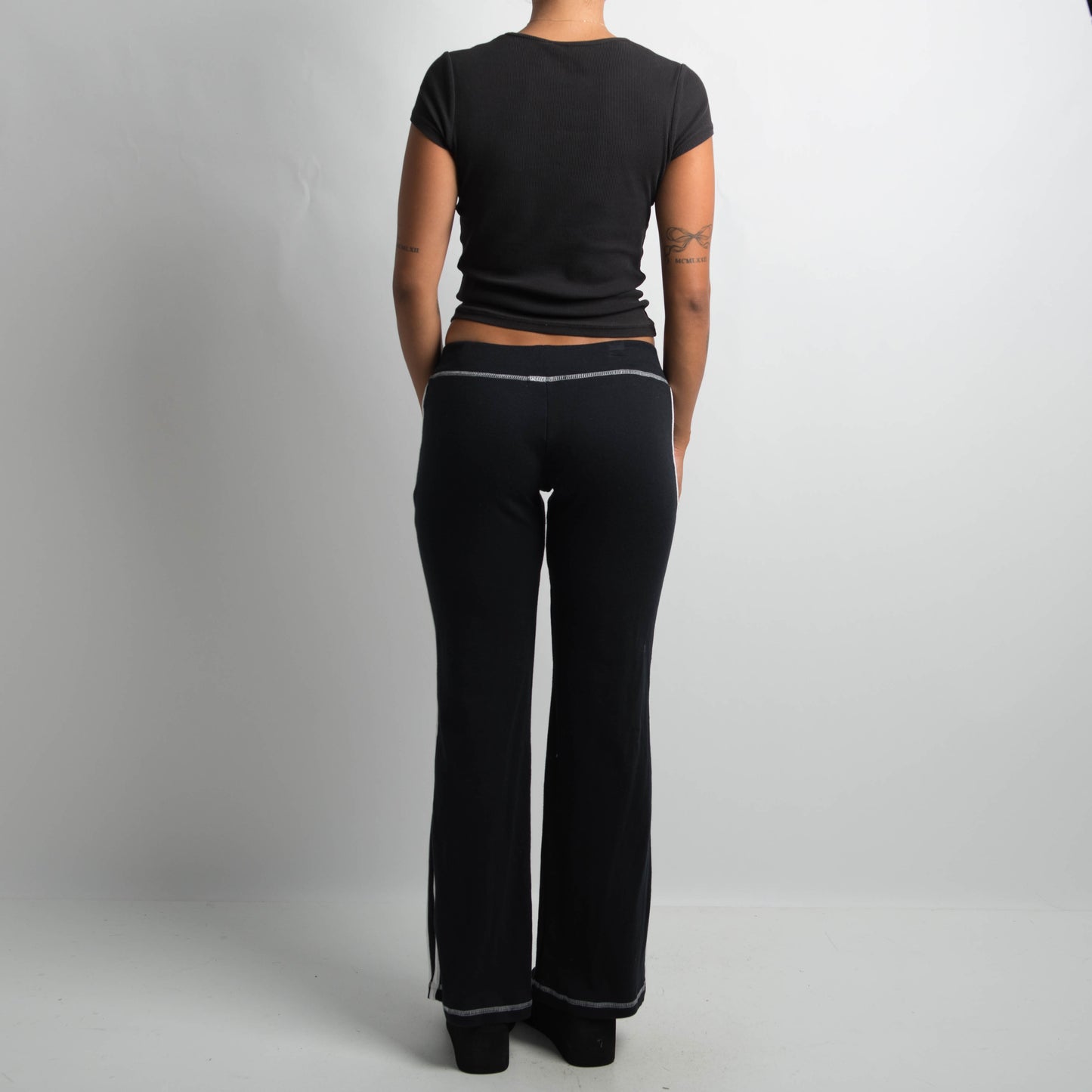 BLACK BOOTCUT LOUNGE PANTS