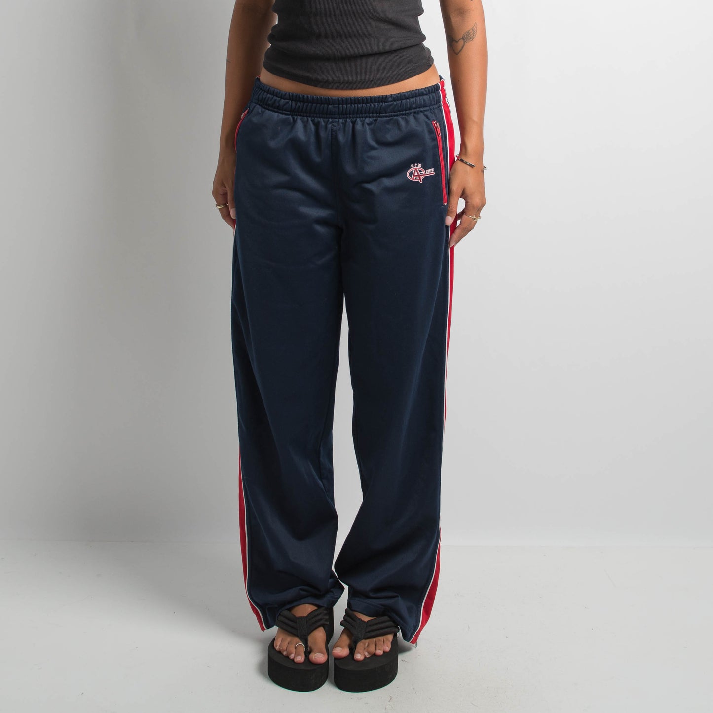 NAVY STRIPE TRACKPANTS