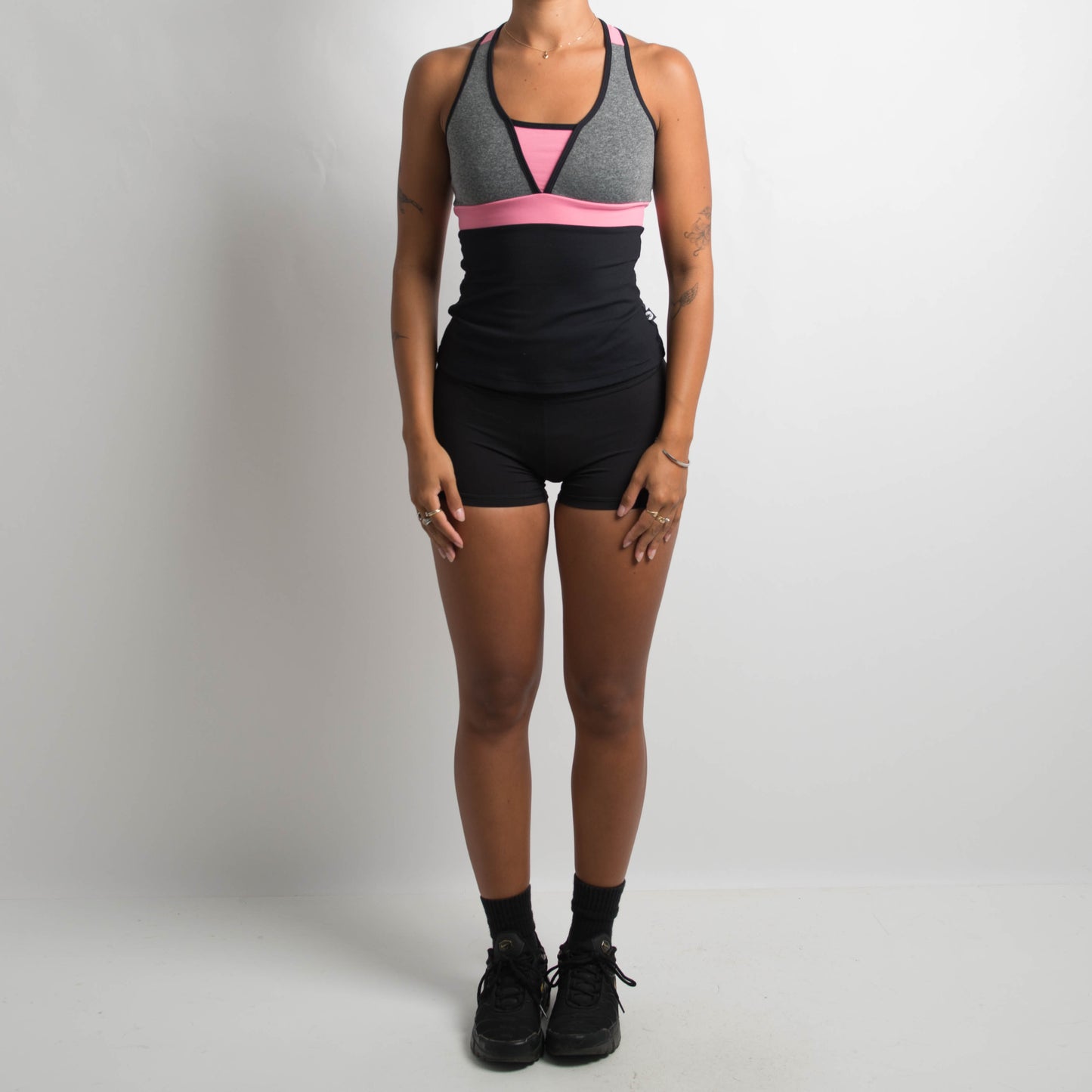 PINK COLOURBLOCK TANK TOP