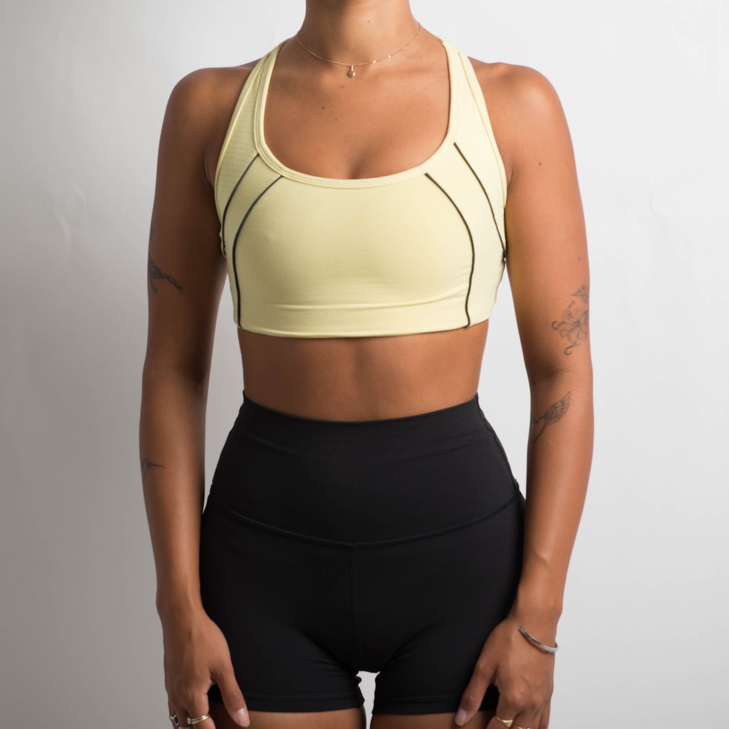 PALE YELLOW SPORTS BRA