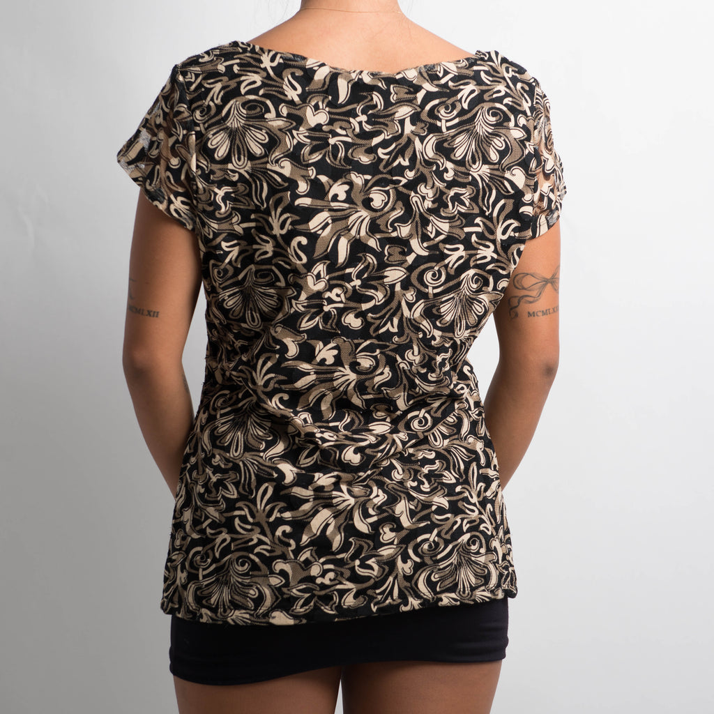 MESH MILKMAID STYLE TOP