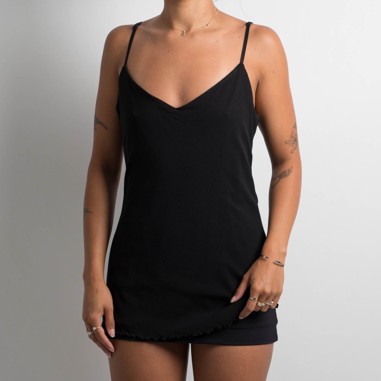 BLACK MESH CAMISOLE