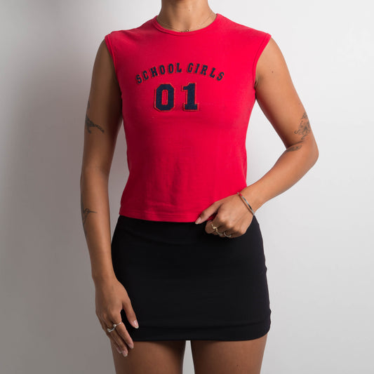 RED SCHOOL GIRLS TOP