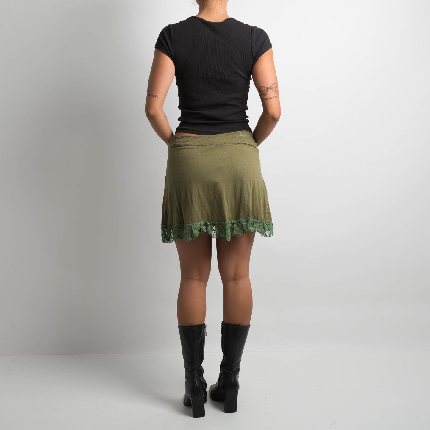 SUPER SOFT GREEN MINI SKIRT