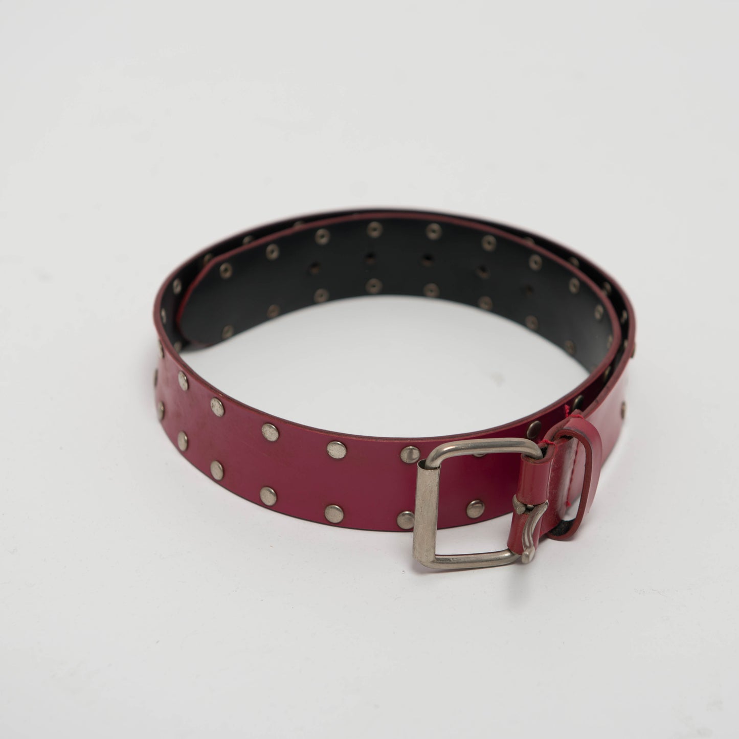 RASPBERRY PINK STUDDED BELT