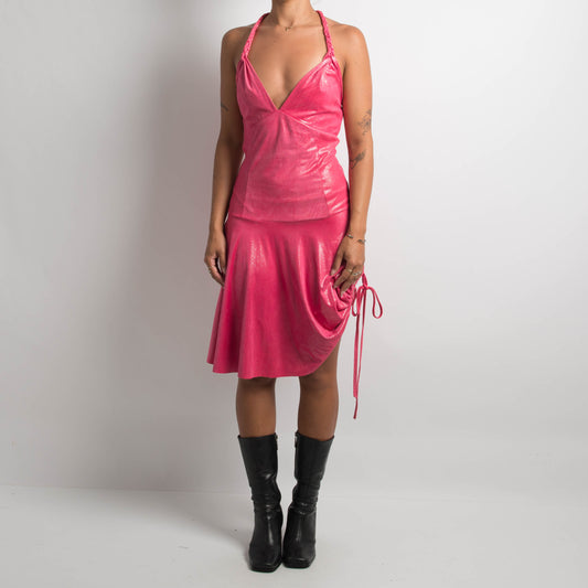 PINK HALTERNECK DRESS