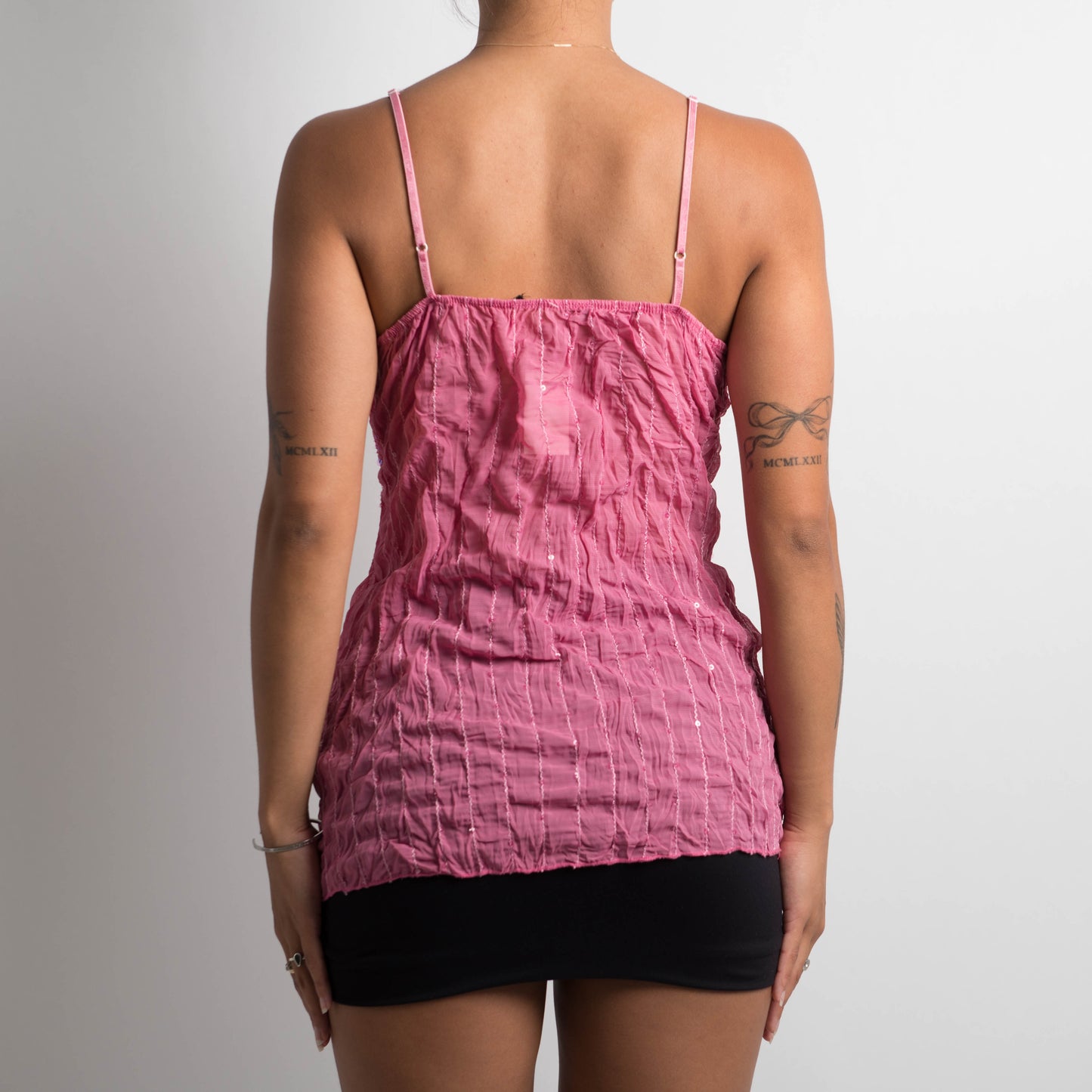 PINK TEXTURED CAMISOLE