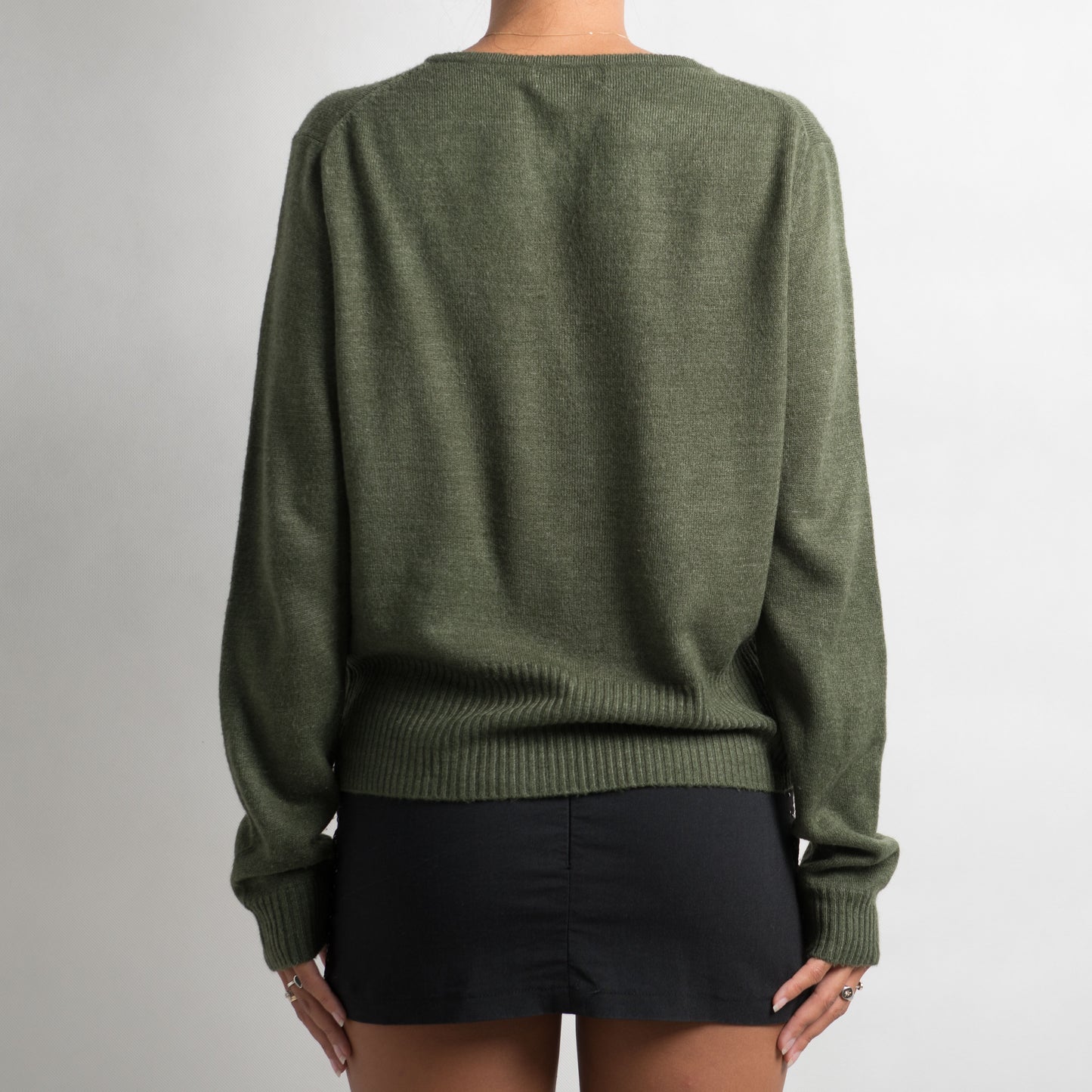 GREEN KNIT CARDIGAN