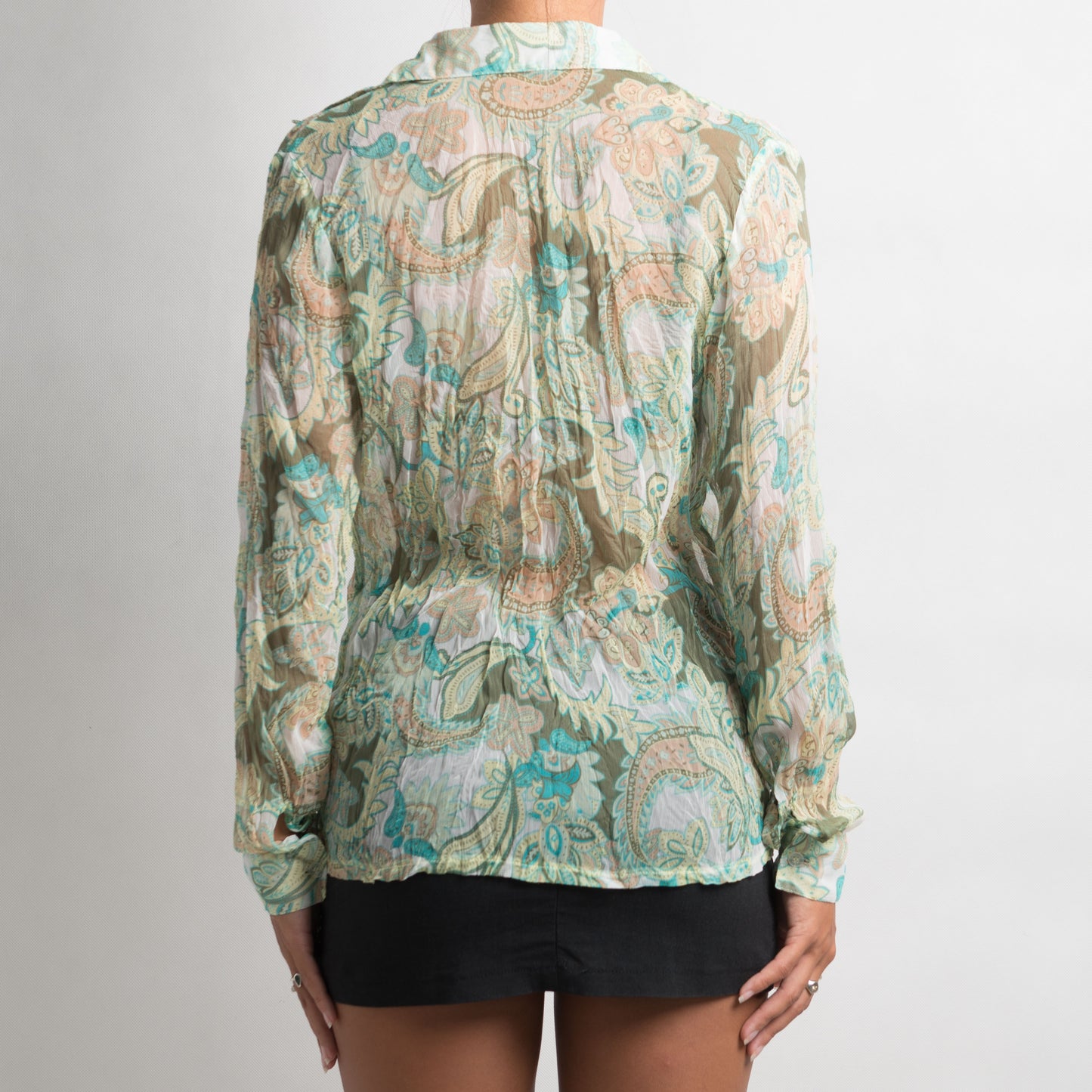 BLOUSE À MOTIF PAISLEY VERT