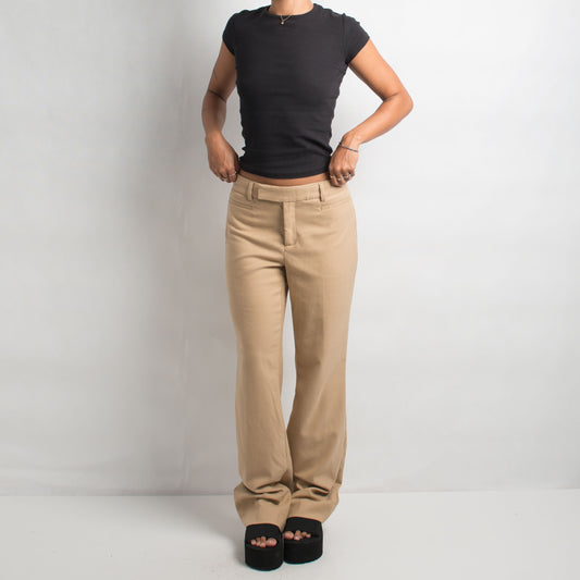 BEIGE BOOTCUT PANTS