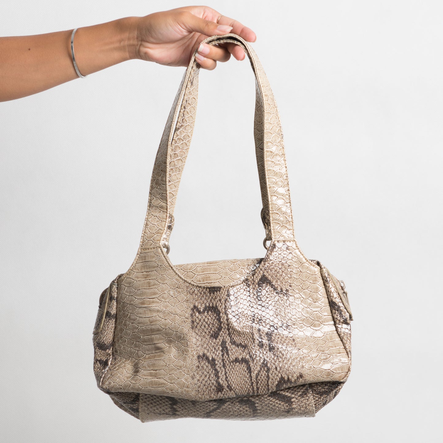 SNAKESKIN PATTERN HANDBAG