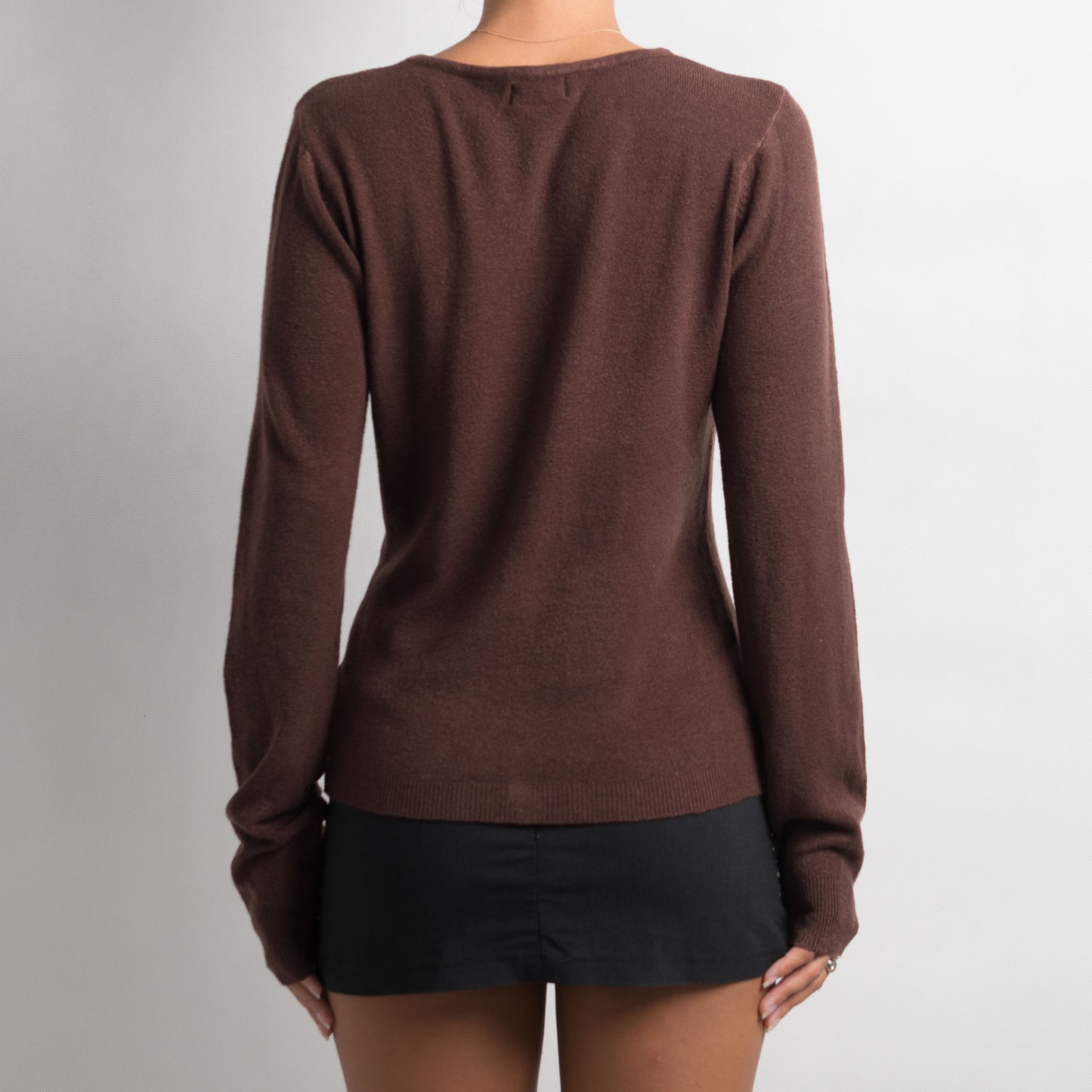 BROWN KNIT LONG SLEEVE