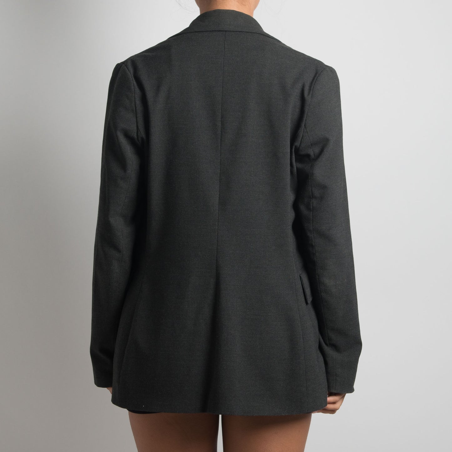 CHARCOAL GREY LONGLINE BLAZER