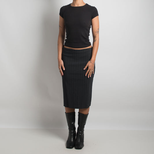 PINSTRIPE MIDI SKIRT