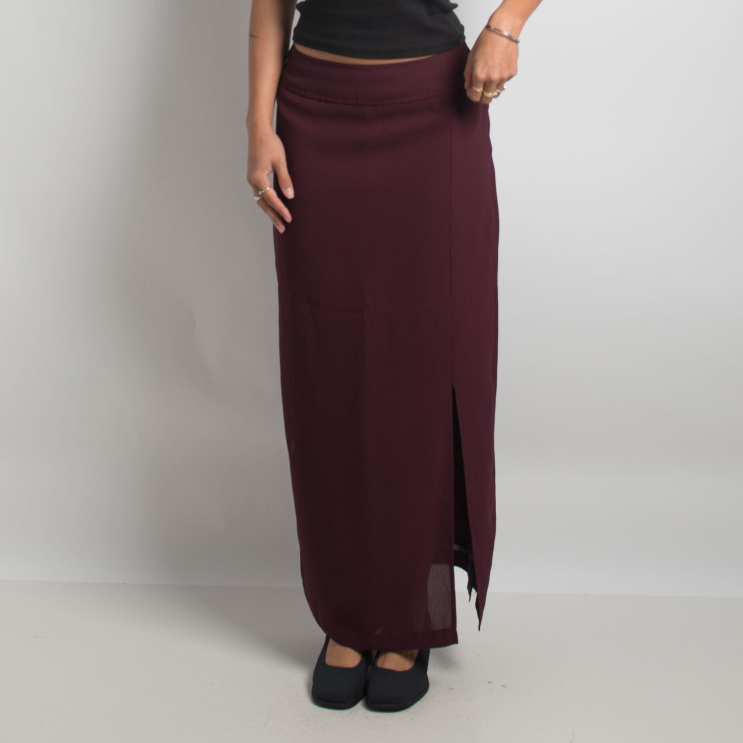 MAROON MAXI SKIRT