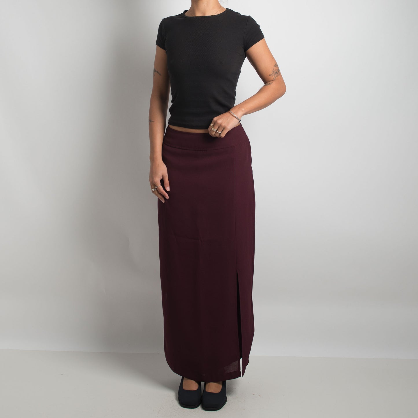 MAROON MAXI SKIRT