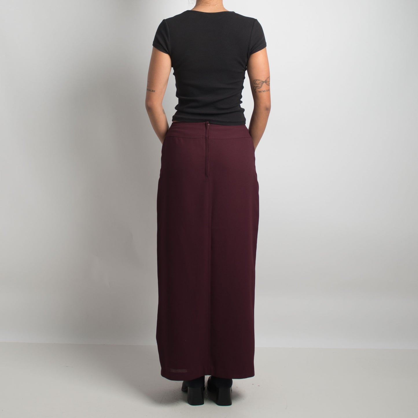 MAROON MAXI SKIRT