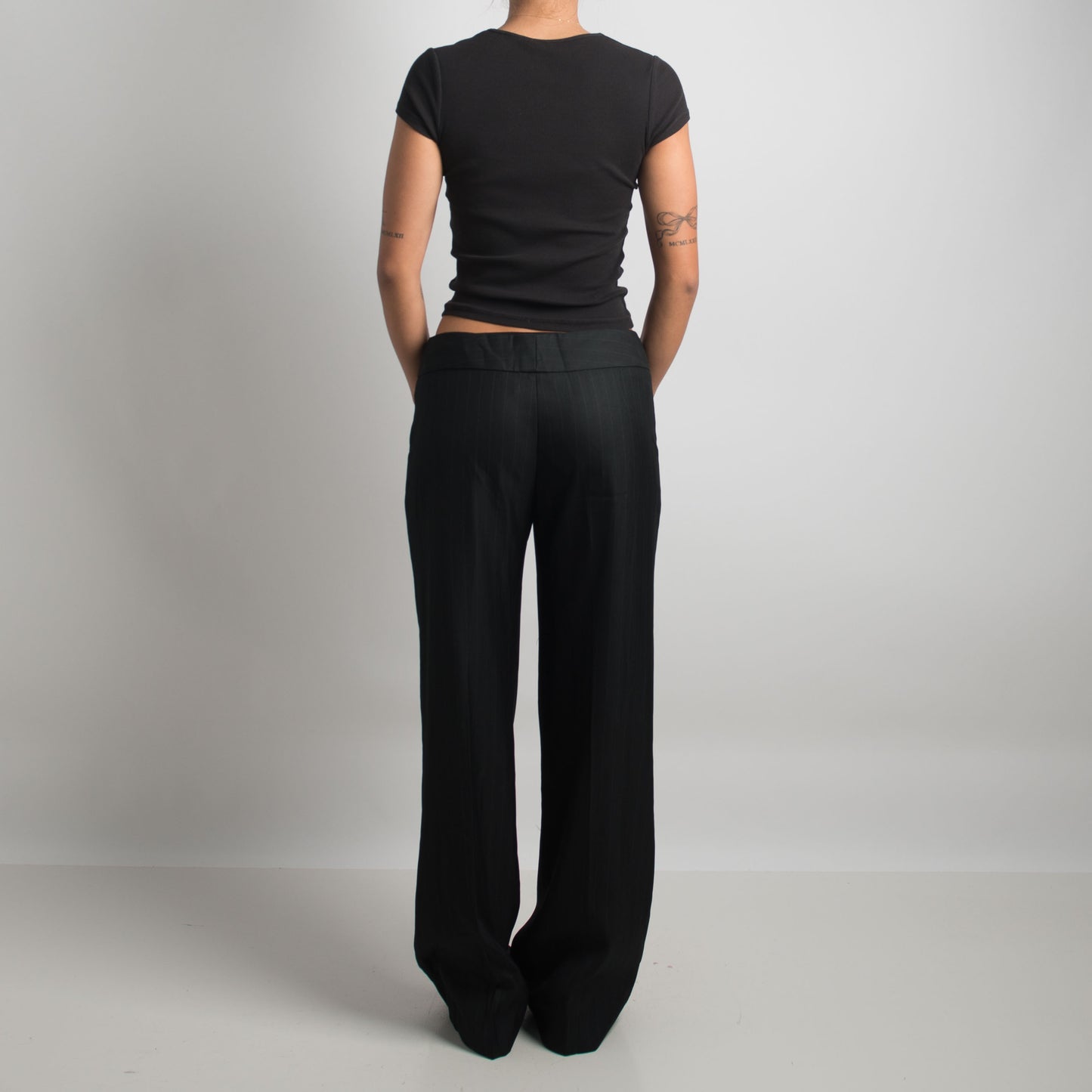 PINSTRIPE FLARED TROUSERS