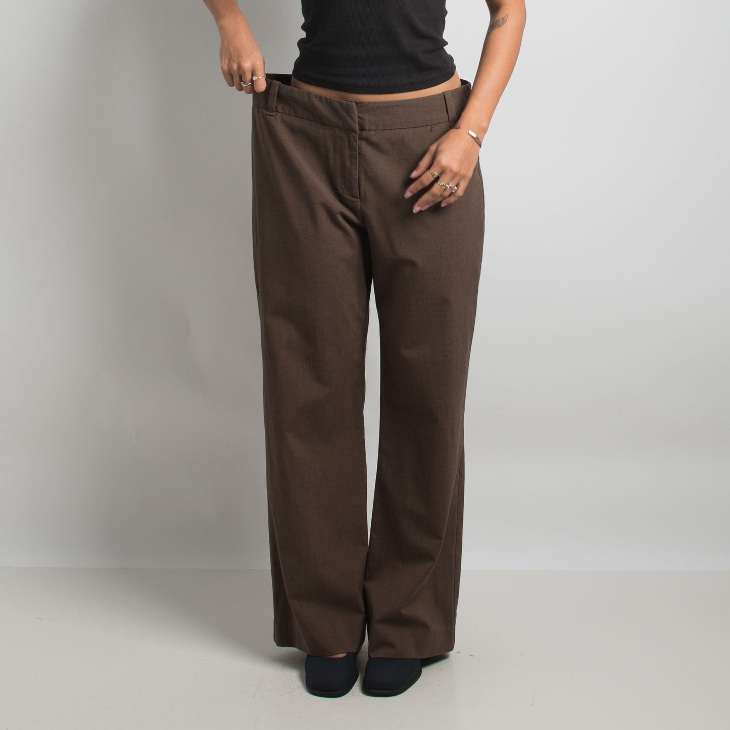 BROWN BOOTCUT TROUSERS