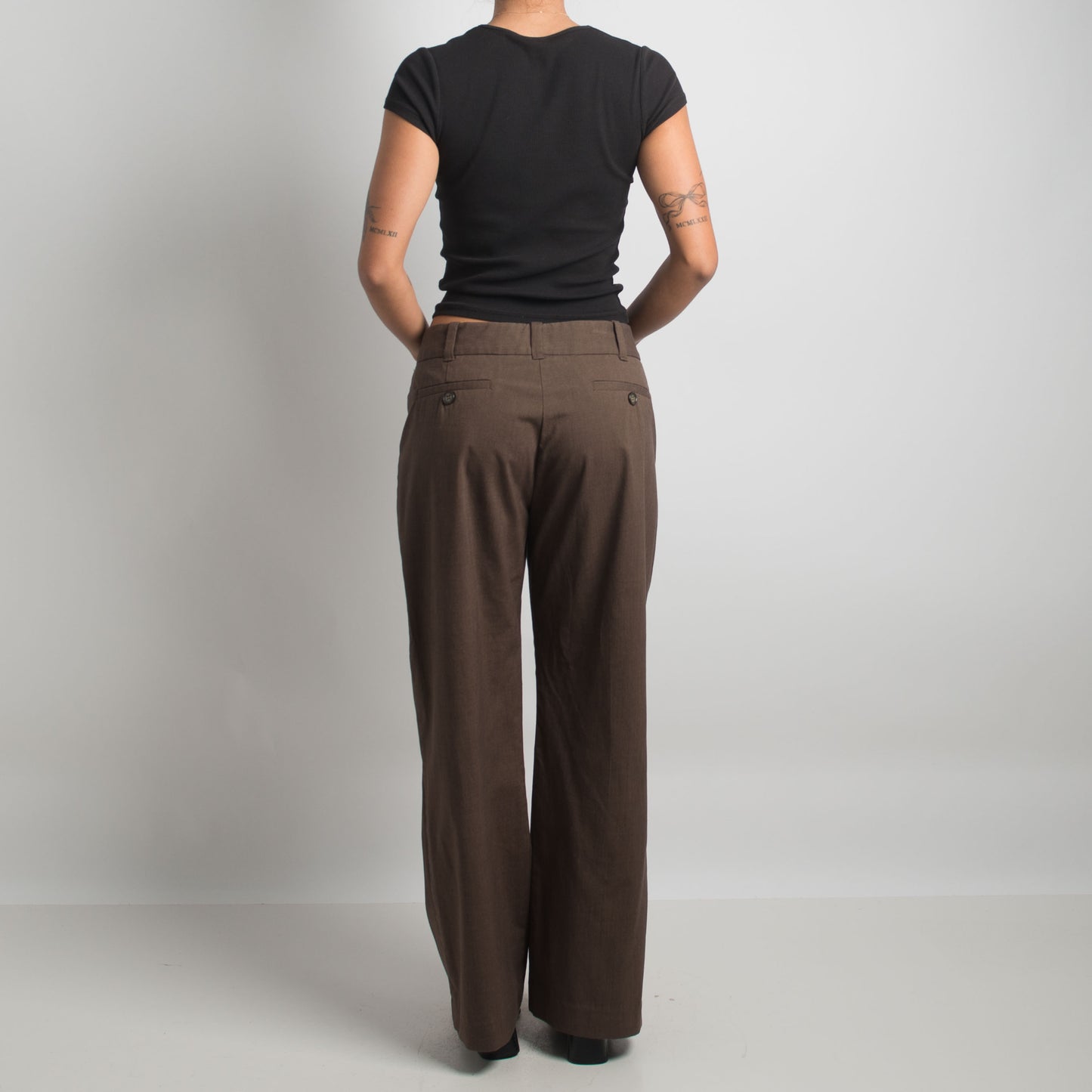 BROWN BOOTCUT TROUSERS