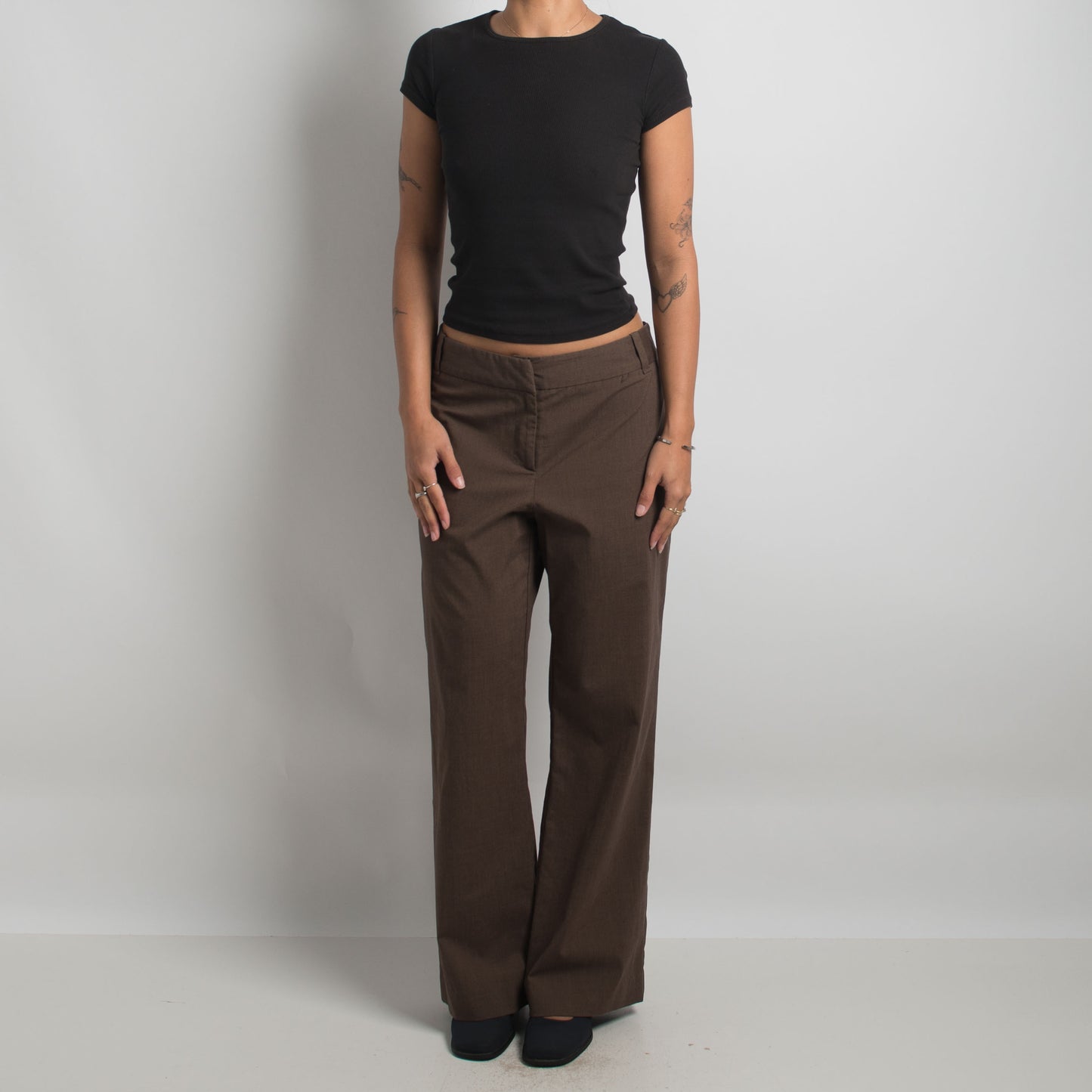 BROWN BOOTCUT TROUSERS