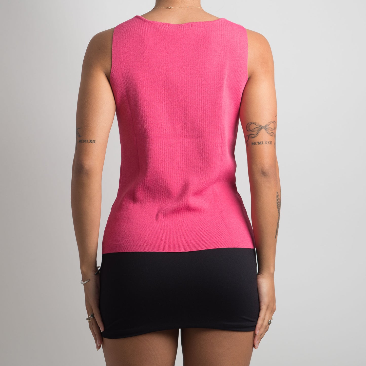 HOT PINK KNIT TANK