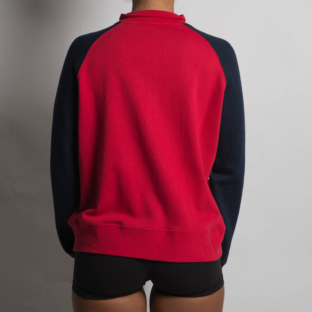 RED RAGLAN ZIP JACKET
