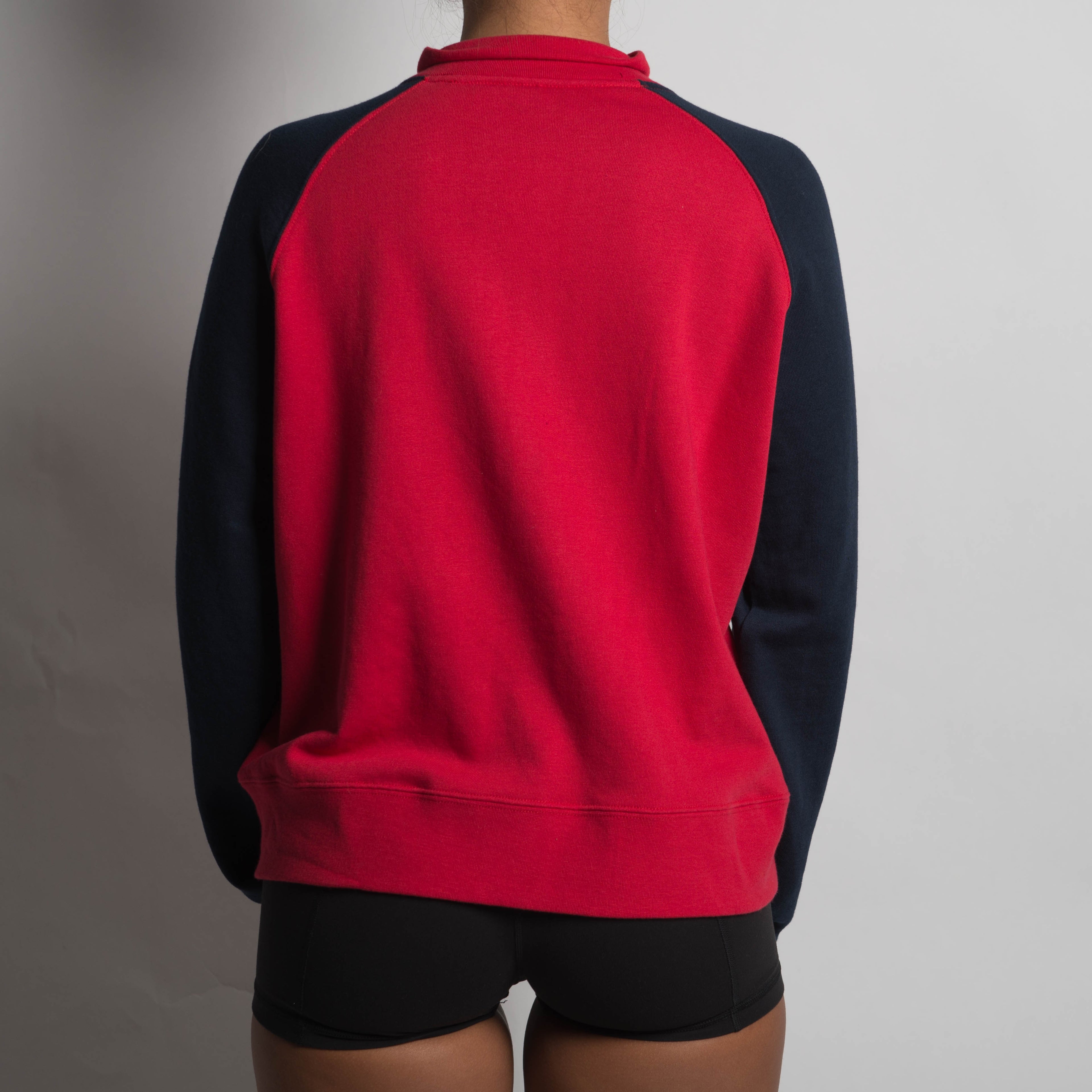 RED RAGLAN ZIP JACKET