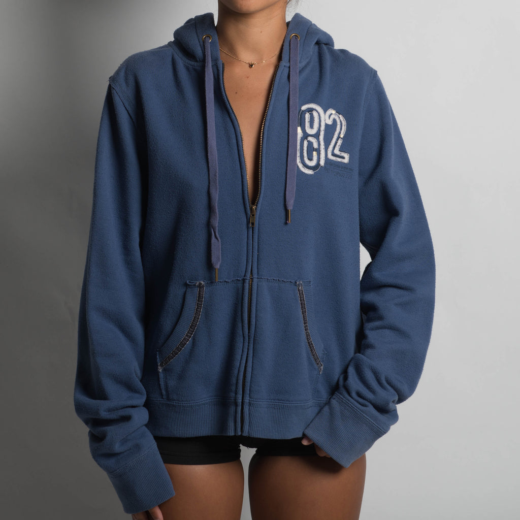 BLUE ZIP UP HOODIE