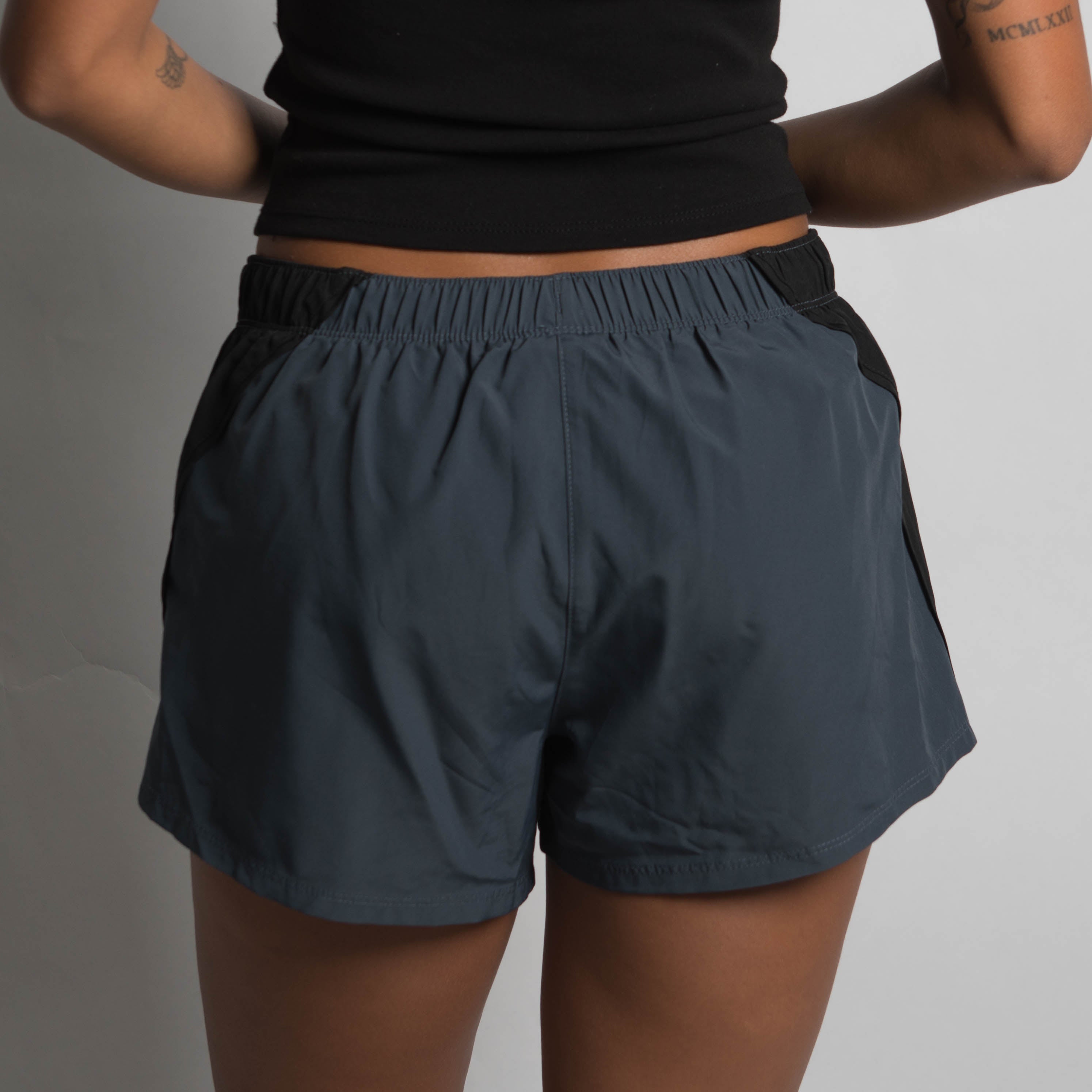 GREY BLUE ACTIVE SHORTS