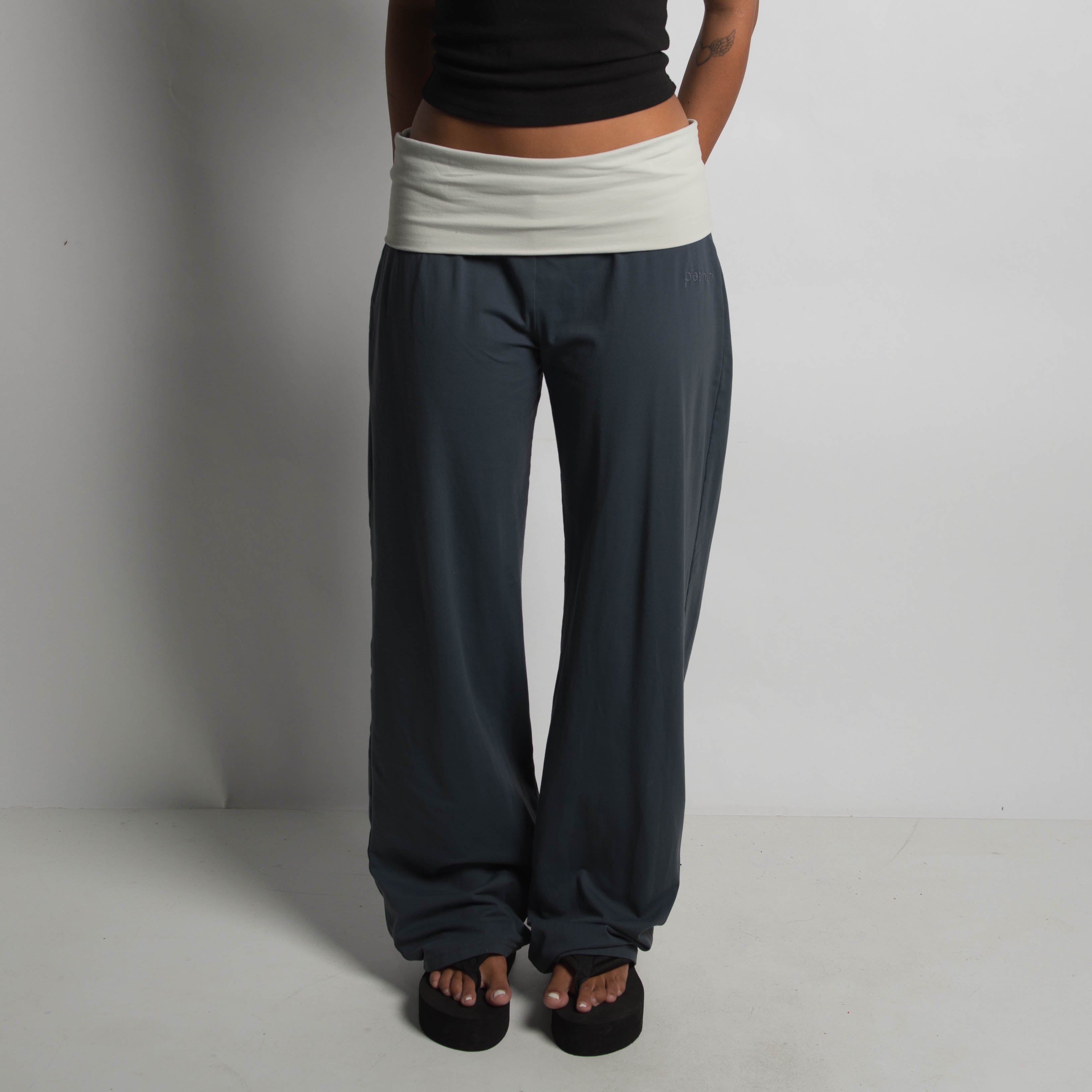FOLD OVER WIDE LEG PANTS