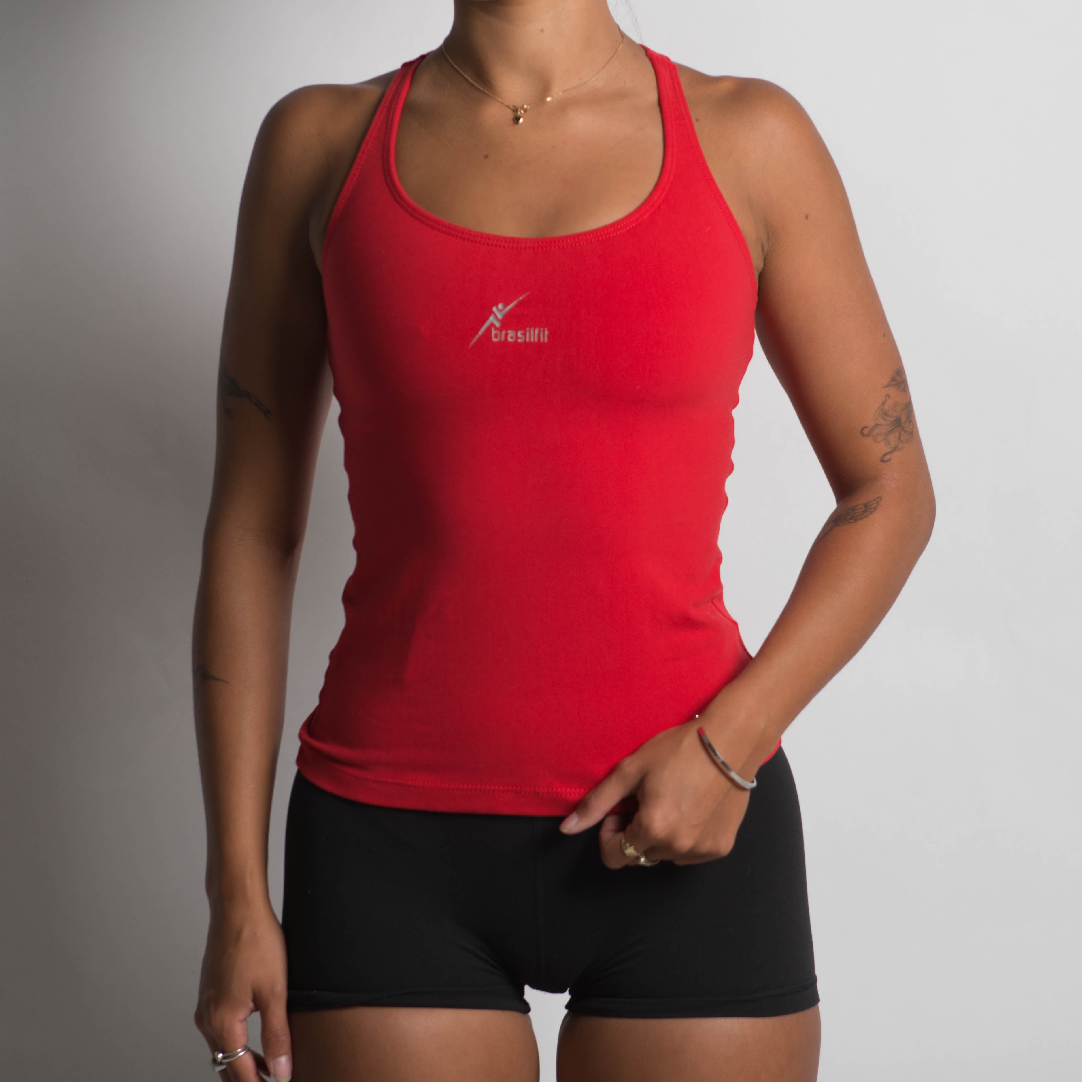 RED ACTIVE TANK TOP