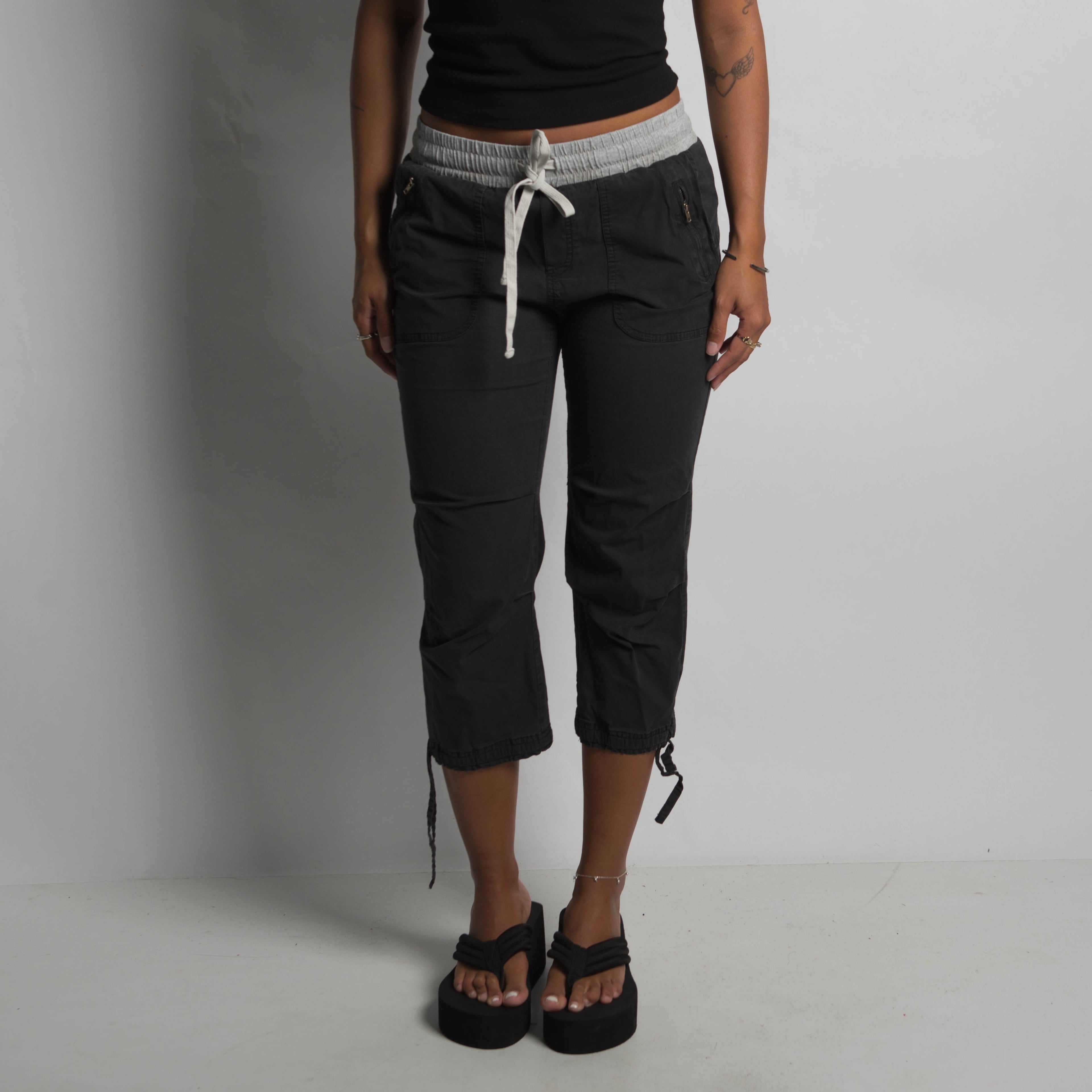 FADED CROP UTILITY PANTS