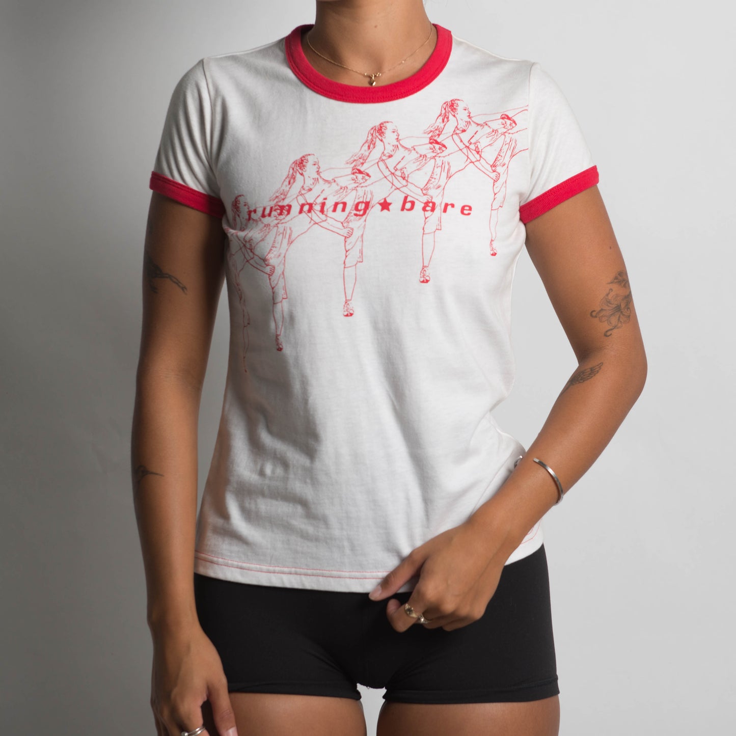 WHITE RINGER TEE