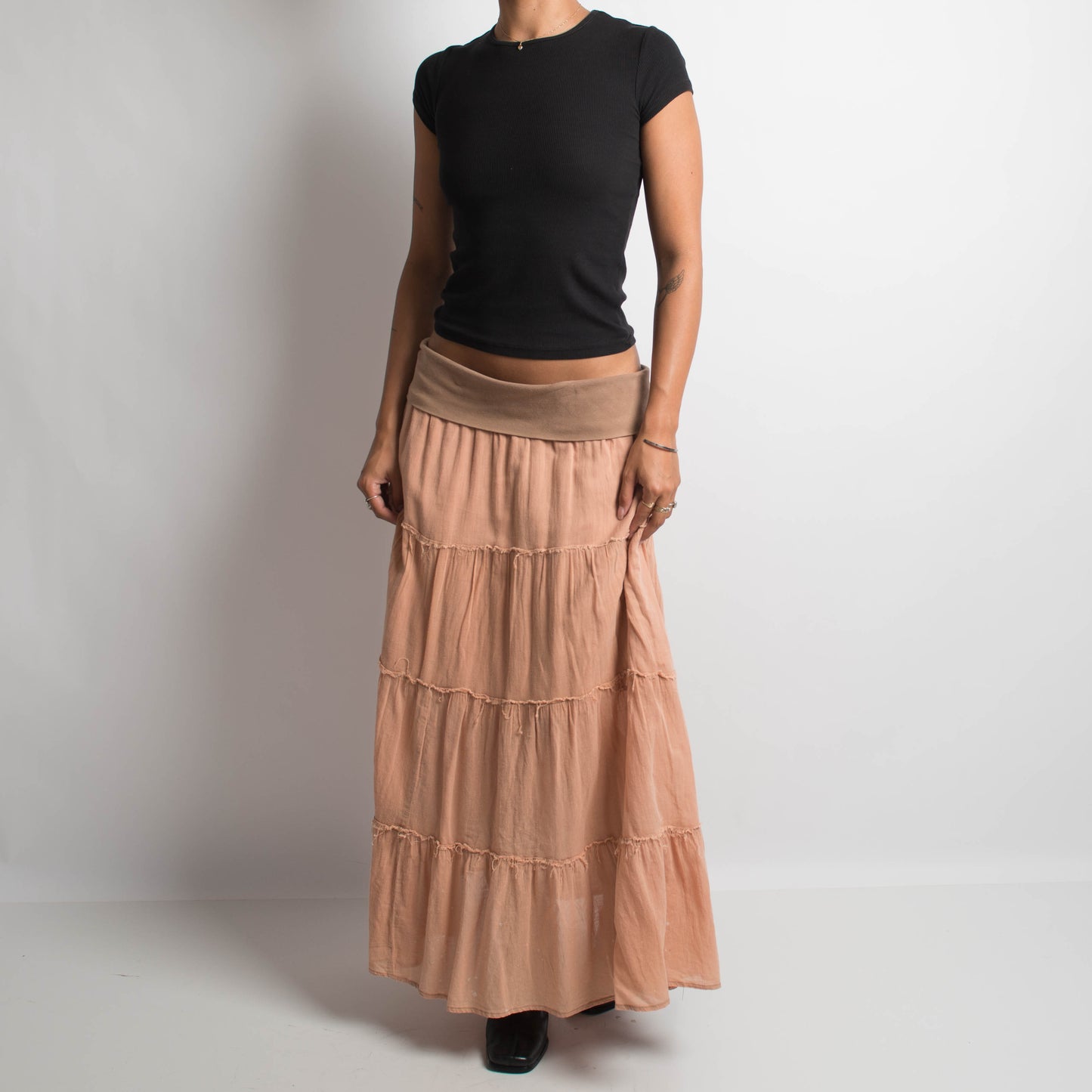 TIERED LONGLINE SKIRT